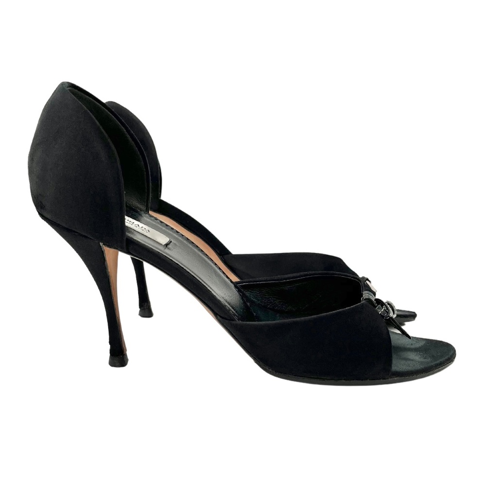 Vintage Prada Satin Black Dorsay Heels IT 38.5